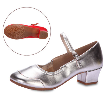 Plesne cipele za žene Djevojke Dame Latin Ballroom Moderne salsa plesne cipele Zatvoreni prsti Četvrtasti ples Mekani gumeni potplat