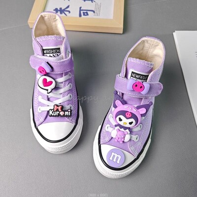Prekrasne Kuromi Melody Dječje platnene cipele Tenisice za trčanje za djevojčice Proljetna moda Tinejdžerske dječje cipele za dječake Ležerne cipele 26-37