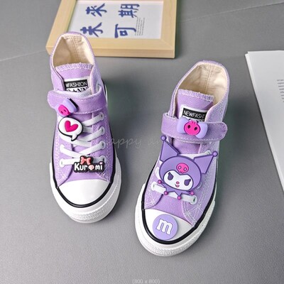 Prekrasne Kuromi Melody Dječje platnene cipele Tenisice za trčanje za djevojčice Proljetna moda Tinejdžerske dječje cipele za dječake Ležerne cipele 26-37