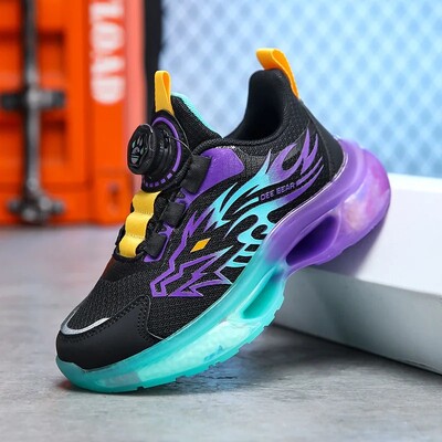 Ag.Dog Boys Φθινοπωρινά/Χειμώνα αντιολισθητικά αθλητικά παπούτσια με μαλακό κάτω μέρος με περιστρεφόμενη πόρπη για παιδιά Παιδιά Online Trend για τρέξιμο με αναπνέει