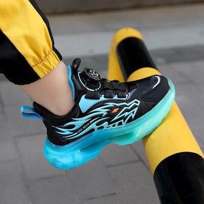 Ag.Dog Boys Φθινοπωρινά/Χειμώνα αντιολισθητικά αθλητικά παπούτσια με μαλακό κάτω μέρος με περιστρεφόμενη πόρπη για παιδιά Παιδιά Online Trend για τρέξιμο με αναπνέει