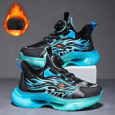 Ag.Dog Boys Φθινοπωρινά/Χειμώνα αντιολισθητικά αθλητικά παπούτσια με μαλακό κάτω μέρος με περιστρεφόμενη πόρπη για παιδιά Παιδιά Online Trend για τρέξιμο με αναπνέει