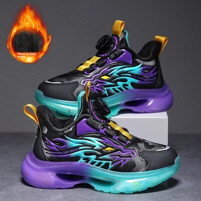 Ag.Dog Boys Φθινοπωρινά/Χειμώνα αντιολισθητικά αθλητικά παπούτσια με μαλακό κάτω μέρος με περιστρεφόμενη πόρπη για παιδιά Παιδιά Online Trend για τρέξιμο με αναπνέει