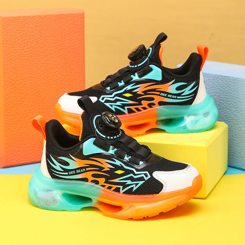 Ag.Dog Boys Φθινοπωρινά/Χειμώνα αντιολισθητικά αθλητικά παπούτσια με μαλακό κάτω μέρος με περιστρεφόμενη πόρπη για παιδιά Παιδιά Online Trend για τρέξιμο με αναπνέει