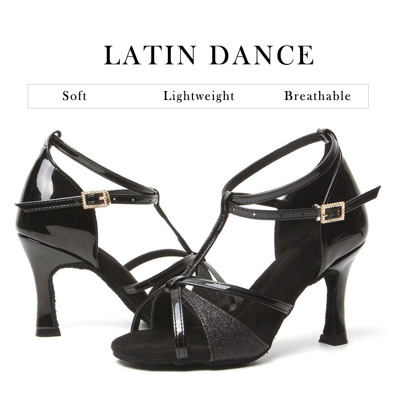 DKZSYIM Latin tánccipő nőknek Jazz Ballroom Salsa Tango gyakorló tánccipő Fekete/piros/kék/barna/arany/ezüst puha talp