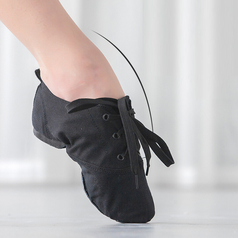 ΜΑΥΡΟ ΔΕΝ ΠΩΛΕΙΤΑΙ Παιδικά παπούτσια χορού Γυναικεία παπούτσια χορού Καμβάς τζαζ χορευτικά παπούτσια για ενήλικες μοντέρνα παπούτσια μπαλέτου
