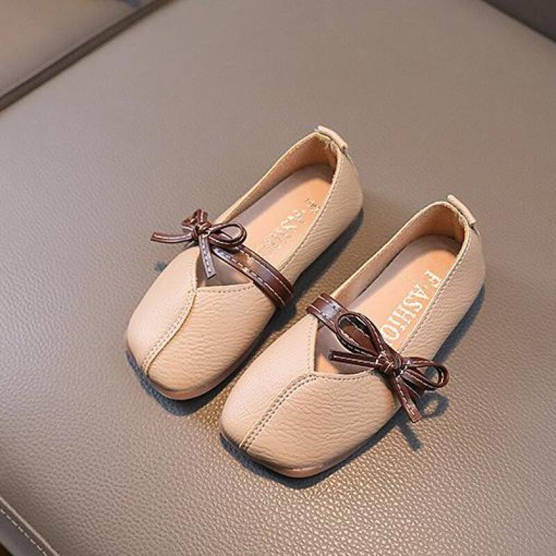 Δερμάτινα παπούτσια για κορίτσια Μόδα Παιδικό Φιόγκο Μαλακά άνετα Επίπεδα Μονά Παπούτσια Μαθητικά Βρεφικά Casual Παπούτσια Άνοιξη Φθινόπωρο Νέο H698