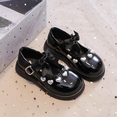 Κοριτσίστικα Princess Δερμάτινα Παπούτσια Lolita Style Bowknot Παιδική Μόδα Mary Jane Παπούτσια Κόκκινο κρασί Παιδικό γαμήλιο πάρτι Παπούτσια αιτιατού