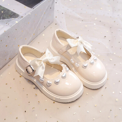 Κοριτσίστικα Princess Δερμάτινα Παπούτσια Lolita Style Bowknot Παιδική Μόδα Mary Jane Παπούτσια Κόκκινο κρασί Παιδικό γαμήλιο πάρτι Παπούτσια αιτιατού