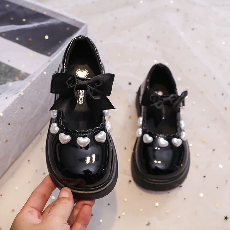 Κοριτσίστικα Princess Δερμάτινα Παπούτσια Lolita Style Bowknot Παιδική Μόδα Mary Jane Παπούτσια Κόκκινο κρασί Παιδικό γαμήλιο πάρτι Παπούτσια αιτιατού