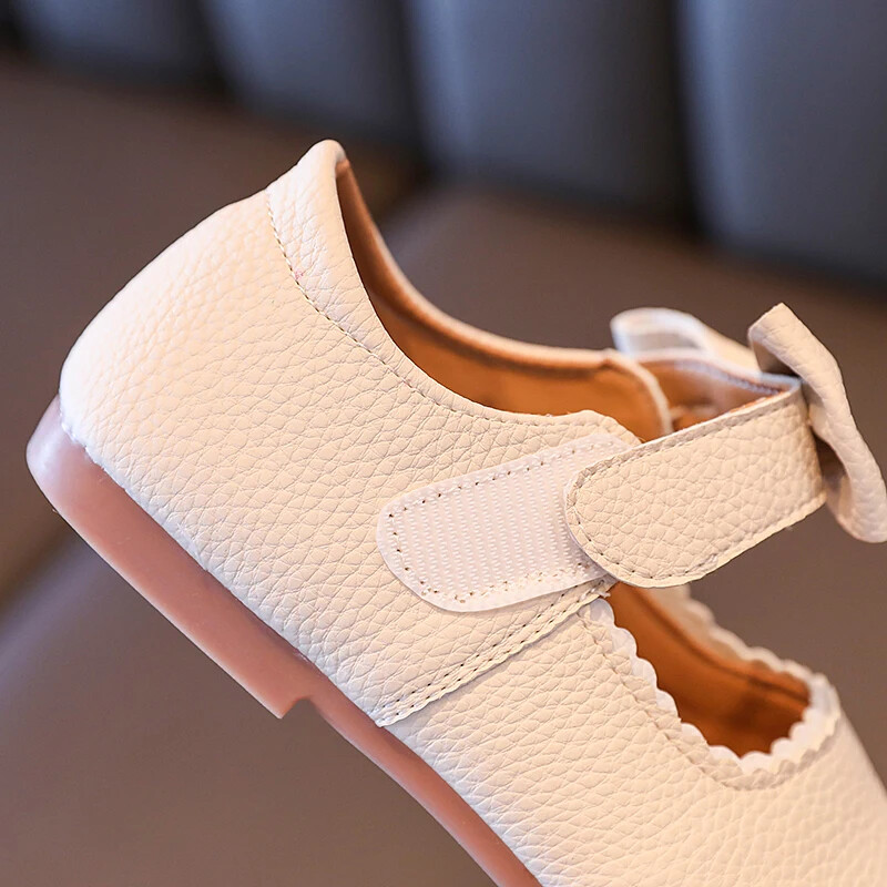 Princess Girls Shoes Toddlers Βρεφικά Δερμάτινα Παπούτσια Παιδικά Flat με Κορδέλα Φιόγκος με κόμπο PU λουστρίνι Παιδικά Mary Janes Soft
