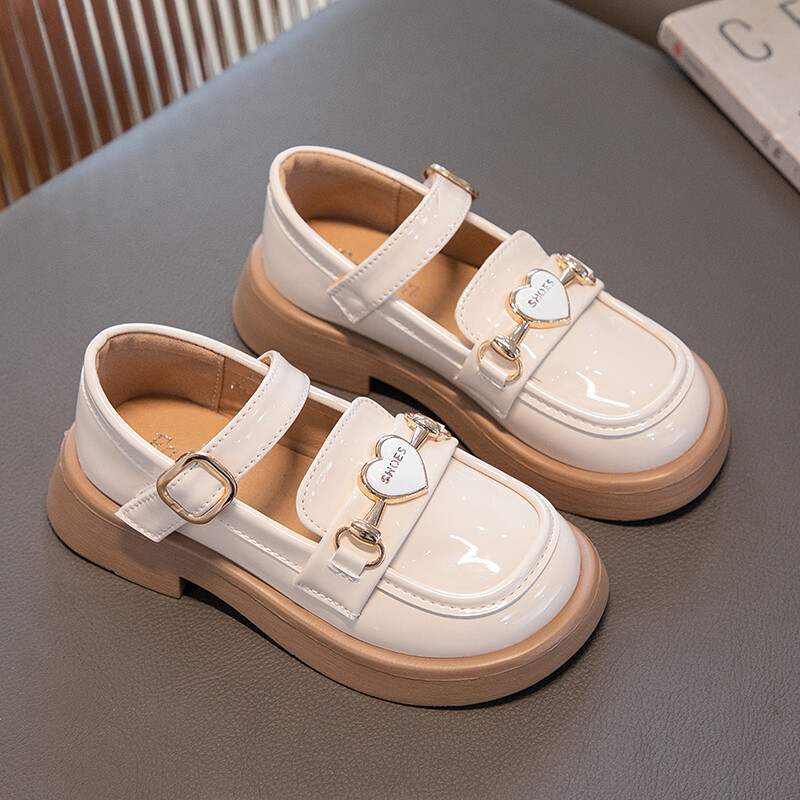 Δερμάτινα παπούτσια για κορίτσια για παιδικό πάρτι γάμου Μαύρα παπούτσια απόδοσης Χοντρό κάτω μέρος Παιδικά παπούτσια Princess Mary Jane