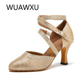 NATASHA jaunie sudraba latino deju apavi Ballīšu deju apavi Profesionāli deju apavi Sieviešu deju apavi Augstpapēžu kurpes