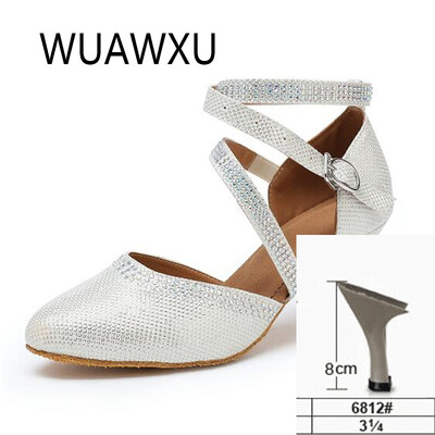 NATASHA jaunie sudraba latino deju apavi Ballīšu deju apavi Profesionāli deju apavi Sieviešu deju apavi Augstpapēžu kurpes