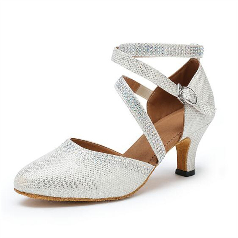 NATASHA jaunie sudraba latino deju apavi Ballīšu deju apavi Profesionāli deju apavi Sieviešu deju apavi Augstpapēžu kurpes