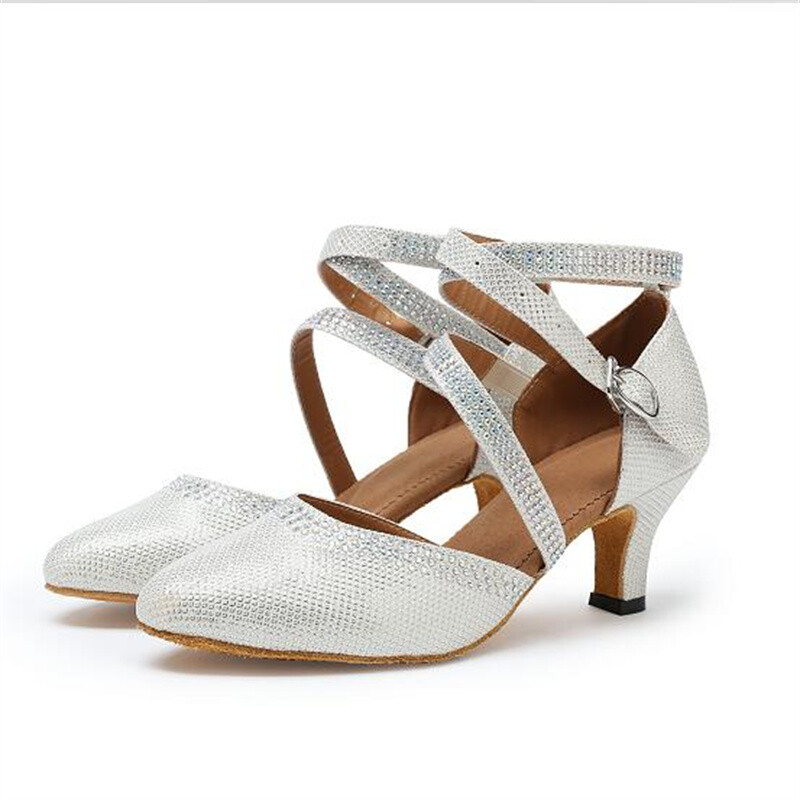 NATASHA jaunie sudraba latino deju apavi Ballīšu deju apavi Profesionāli deju apavi Sieviešu deju apavi Augstpapēžu kurpes
