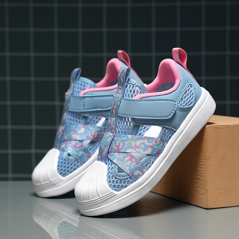 Maziem bērniem, zēniem, meitenēm, ūdens apaviem, elpojošiem Qucik Dry Sport pludmales sandales, vieglas, elastīgas basām kājām