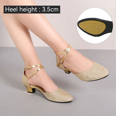 Női Latin Dance Cipők Társastermi Fényes Salsa Tánccipők Tango Ladies Girls Kényelmes Tánccipő Női Sarkú 5,5 cm
