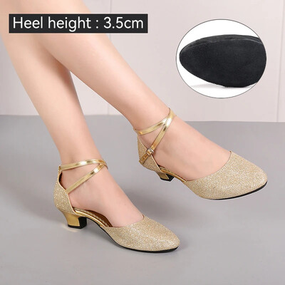 Női Latin Dance Cipők Társastermi Fényes Salsa Tánccipők Tango Ladies Girls Kényelmes Tánccipő Női Sarkú 5,5 cm