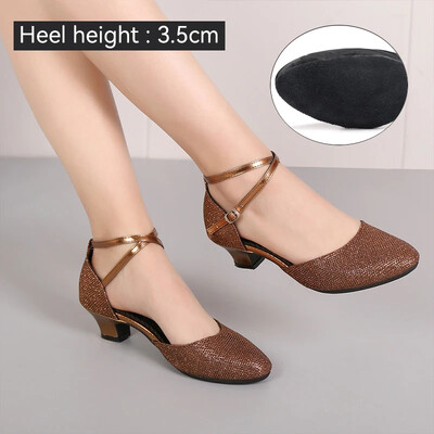 Női Latin Dance Cipők Társastermi Fényes Salsa Tánccipők Tango Ladies Girls Kényelmes Tánccipő Női Sarkú 5,5 cm