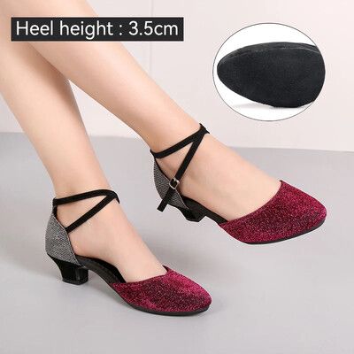 Női Latin Dance Cipők Társastermi Fényes Salsa Tánccipők Tango Ladies Girls Kényelmes Tánccipő Női Sarkú 5,5 cm