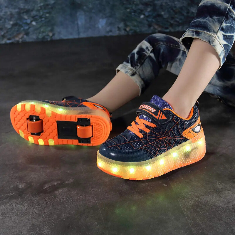 YUNICUS Rollers Skate Παπούτσια για αγόρια κορίτσια Led Usb Charging Roller Παπούτσια Glowing Light Up Φωτεινά αθλητικά παπούτσια με ρόδες Παπούτσια
