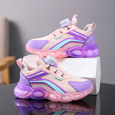 Bez kaklasaites kloķa vecāku-bērnu tēta apavi sieviešu jaunie rudens biezās zoles skriešanas bērnu sporta ikdienas apavi meitenēm un zēniem