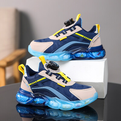 Bez kaklasaites kloķa vecāku-bērnu tēta apavi sieviešu jaunie rudens biezās zoles skriešanas bērnu sporta ikdienas apavi meitenēm un zēniem