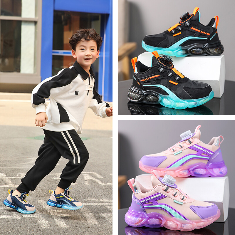 Bez kaklasaites kloķa vecāku-bērnu tēta apavi sieviešu jaunie rudens biezās zoles skriešanas bērnu sporta ikdienas apavi meitenēm un zēniem