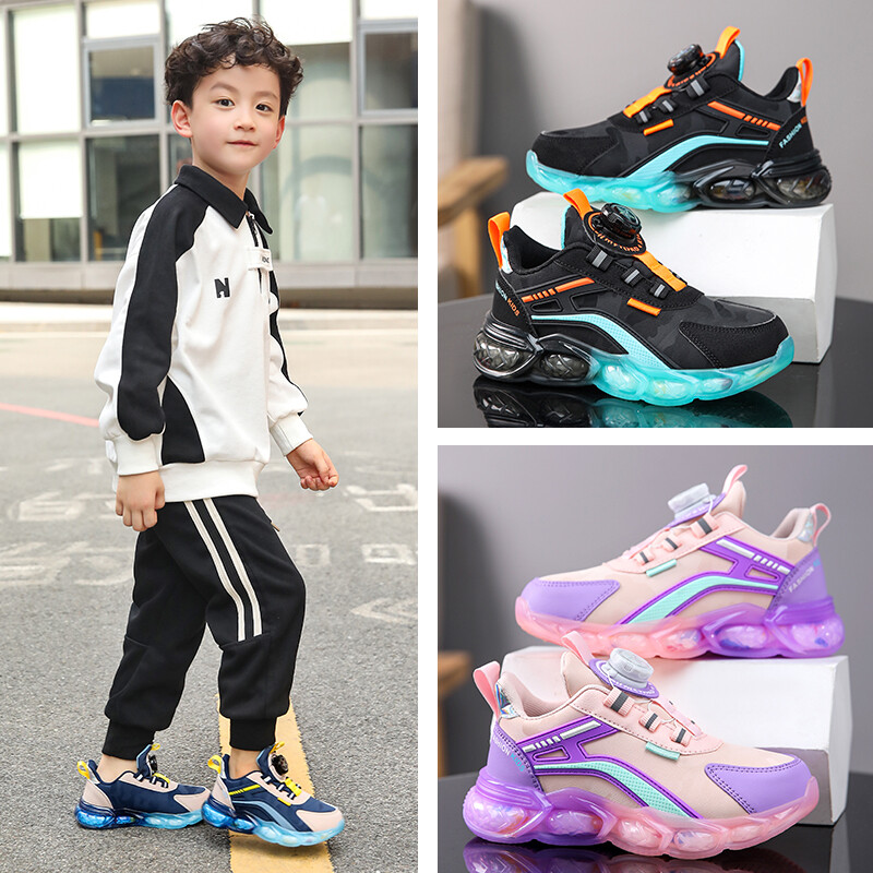 Bez kaklasaites kloķa vecāku-bērnu tēta apavi sieviešu jaunie rudens biezās zoles skriešanas bērnu sporta ikdienas apavi meitenēm un zēniem