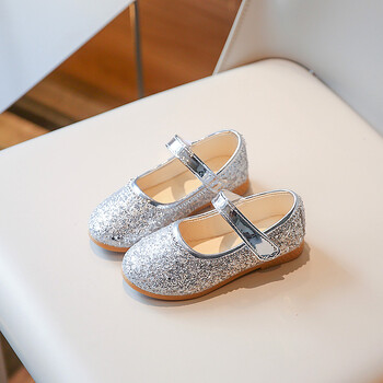 Παπούτσια Princess για κορίτσια Glitter Round Toe Spring Luxury Flat Παιδικά Παπούτσια Μονόχρωμα Κομψά ρηχά παιδικά παπούτσια