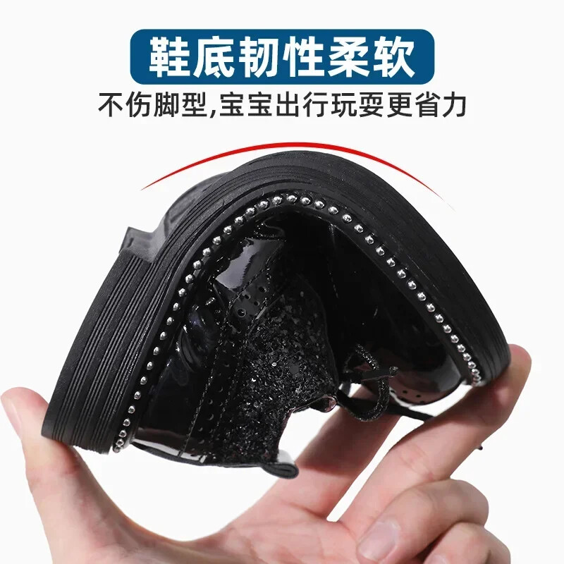 Δερμάτινα παπούτσια για αγόρια Άνοιξη Φθινόπωρο Παιδικά Νέο Δημοτικό Σχολείο Μαύρα Παπούτσια βρετανικού στυλ Παιδικά Παπούτσια με μαλακές σόλες Performance Casual παπούτσια