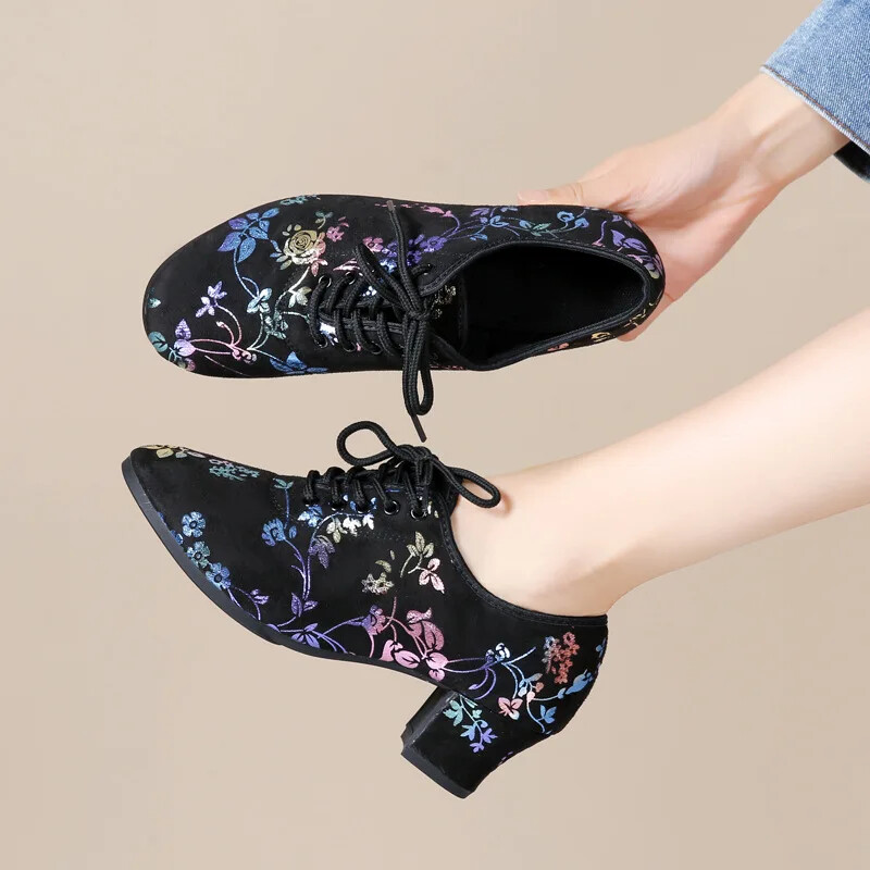 Modne nove latino plesne cipele Tango Salsa djevojke Ženske odrasle Moderne plesne cipele Cipele za učitelje 3,5/5 cm Oxford tenisice