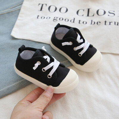 Zēniem Audekla apavi kedas Meiteņu tenisa apavi Šņorējami Bērnu apavi Toddler Dzeltens Chaussure Zapato Ikdienas Audekla apavi bērniem