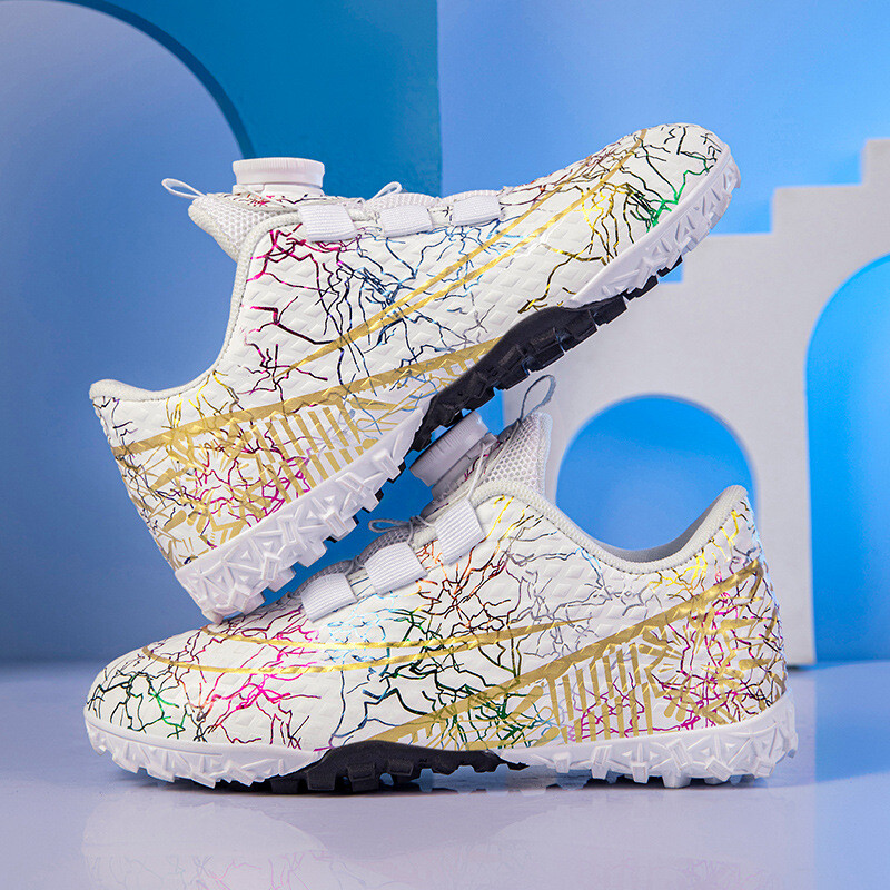 Dječje nogometne cipele s rotirajućom kopčom TF gležnjače protiv klizanja za dječake i djevojčice Pet na stranu dječje nogometne tenisice za dvoranski trening