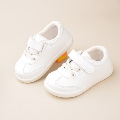 Zēniem viegli palaist Nodiluma izturīgas, modernas kedas meitenēm Vienkāršs dizains, burvīgi reprezentabli mazi ādas apavi EK9S51 EK9S58