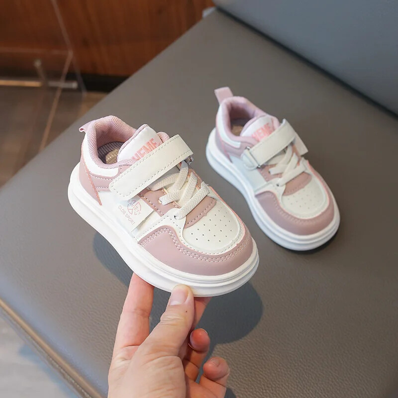 Σχέδιο μόδας Παιδικά αθλητικά παπούτσια Φθινοπωρινά Παιδικά Παπούτσια Φθινοπωρινού Παιδιά Αγόρια Κορίτσια Απαλά αναπνέοντα Casual Αθλητικά Παπούτσια Ροζ, Λευκό, Μαύρο