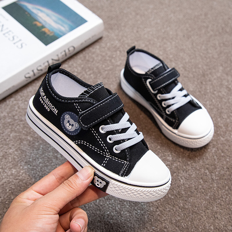 Dječje platnene cipele Tenisice za dječake S printom medvjeda Ležerne školske cipele 4 do 8 godina Lagane ravne tenisice za dječake