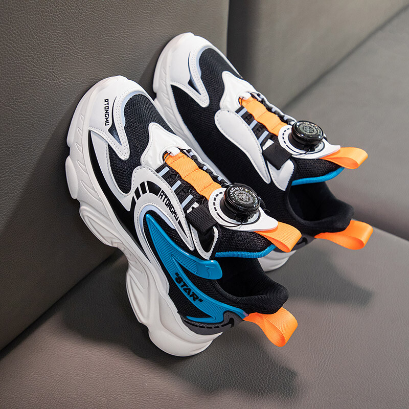 Bērniem Zēniem Ikdienas apavi Tīkla kedas Zēniem Sporta elpojošas tenisa kedas Zīdaiņiem Meiteņu pavasara modes Tīkla melni skriešanas apavi