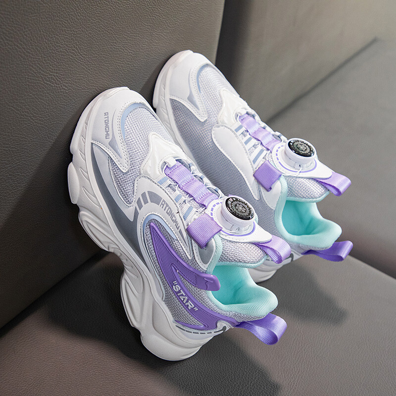 Bērniem Zēniem Ikdienas apavi Tīkla kedas Zēniem Sporta elpojošas tenisa kedas Zīdaiņiem Meiteņu pavasara modes Tīkla melni skriešanas apavi