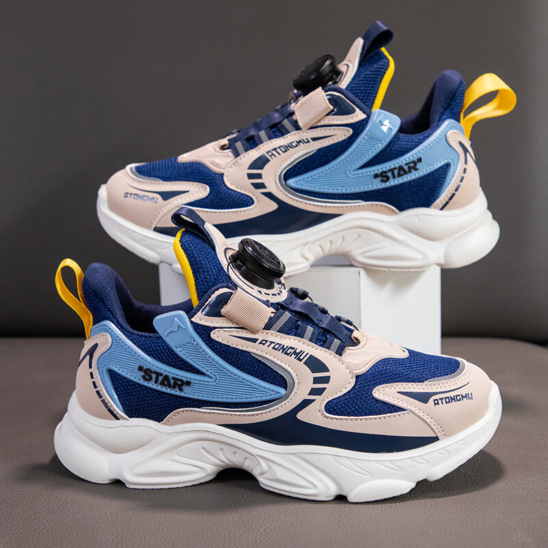 Bērniem Zēniem Ikdienas apavi Tīkla kedas Zēniem Sporta elpojošas tenisa kedas Zīdaiņiem Meiteņu pavasara modes Tīkla melni skriešanas apavi