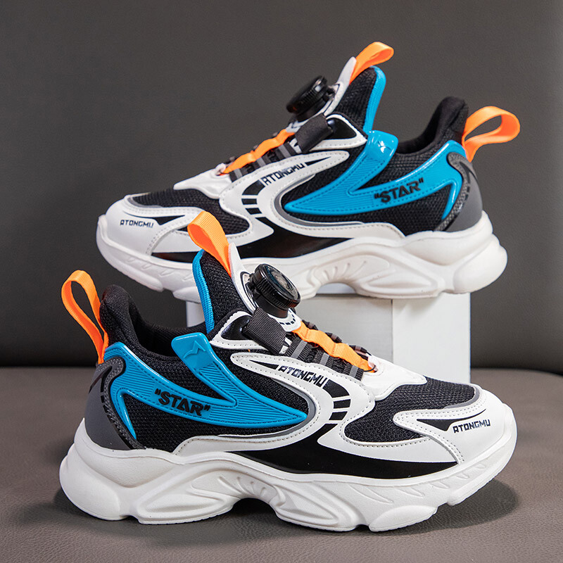 Bērniem Zēniem Ikdienas apavi Tīkla kedas Zēniem Sporta elpojošas tenisa kedas Zīdaiņiem Meiteņu pavasara modes Tīkla melni skriešanas apavi