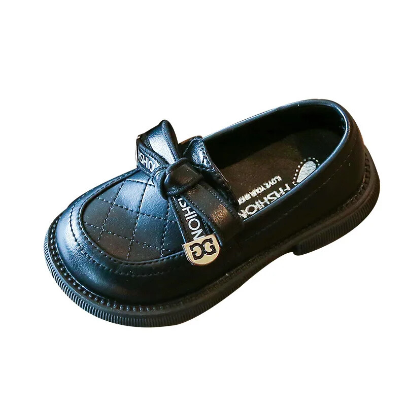 2024. gada bērnu ādas apavi meitenēm, pavasaris rudens jaunais modes AK stils, mīksta, bieza zole, ērtas princešu kāzu kleitas kurpes