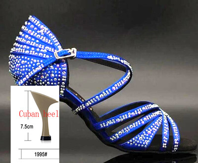 Karsti pārdod latīņu deju apavus profesionālas mīkstas zoles balles deju kurpes mežģīņu briljanta performances deju kurpes