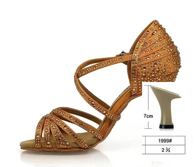 Karsti pārdod latīņu deju apavus profesionālas mīkstas zoles balles deju kurpes mežģīņu briljanta performances deju kurpes