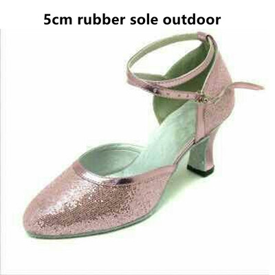 Salsa deju apavi ar slēgtu purngalu Sieviešu latīņu deju apavi Glitter augstpapēžu kurpes 5cm 6cm 7cm balles tango deju kurpes Sieviešu sandales
