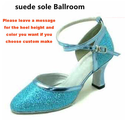 Salsa deju apavi ar slēgtu purngalu Sieviešu latīņu deju apavi Glitter augstpapēžu kurpes 5cm 6cm 7cm balles tango deju kurpes Sieviešu sandales