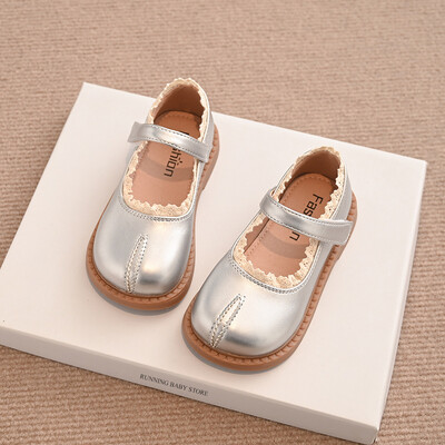 Meiteņu kurpes Sweet Lolita Ruffles Bowknot Kāzu kurpes Girl Bordered Princess Dress Party Shoes Sekla izmēra 22-33 I01133