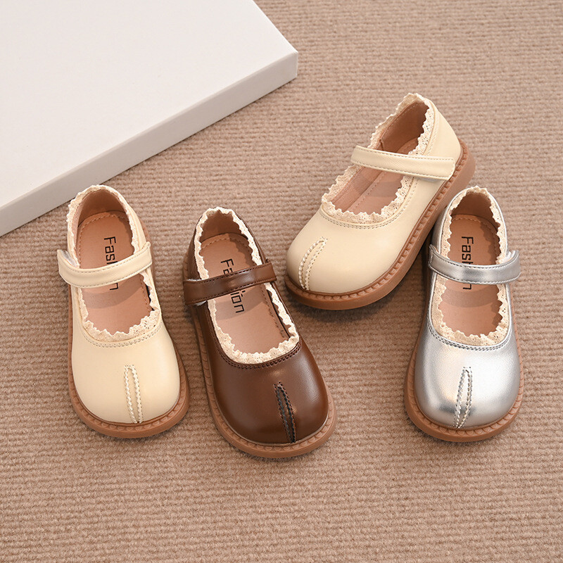 Meiteņu kurpes Sweet Lolita Ruffles Bowknot Kāzu kurpes Girl Bordered Princess Dress Party Shoes Sekla izmēra 22-33 I01133