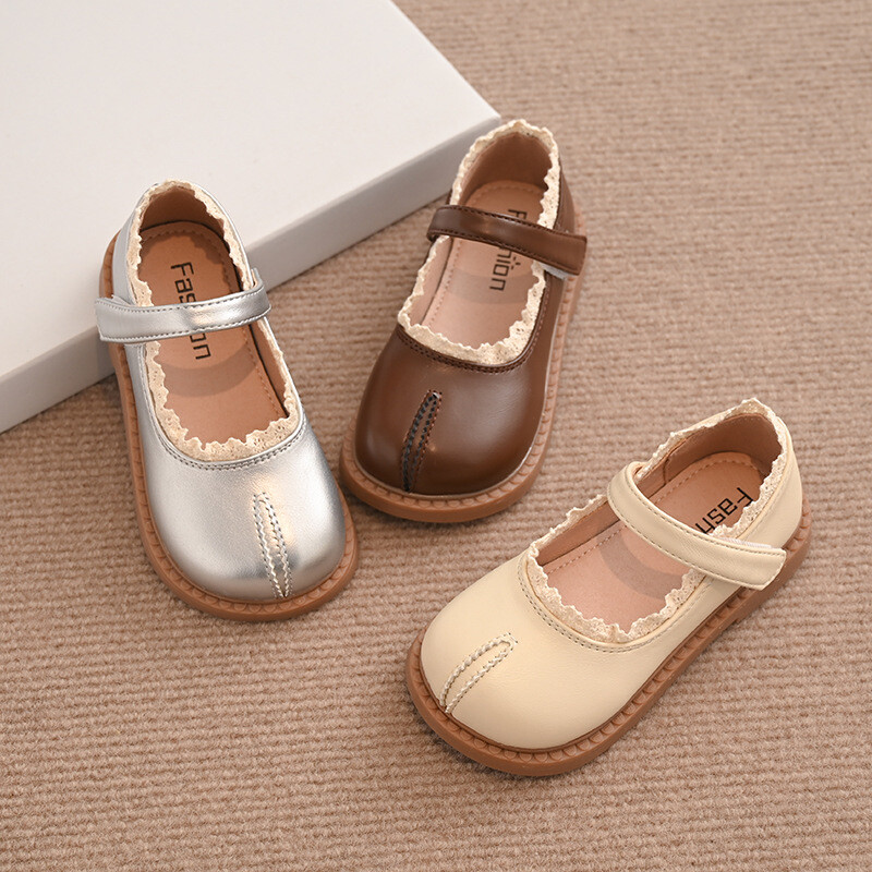 Meiteņu kurpes Sweet Lolita Ruffles Bowknot Kāzu kurpes Girl Bordered Princess Dress Party Shoes Sekla izmēra 22-33 I01133